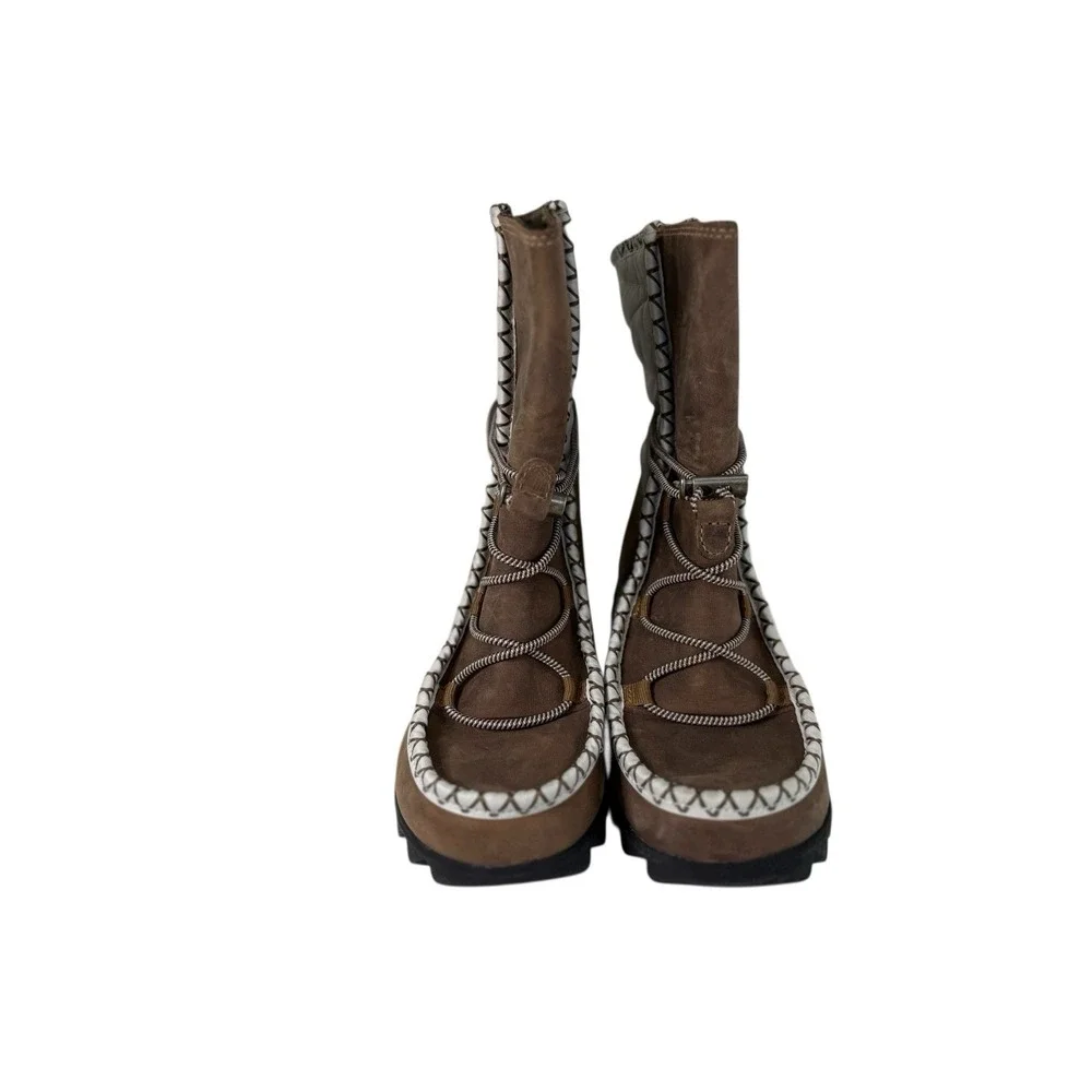 The North Face ThermoBall Lace-Up‎ Brown Snow Boots Women's Size 5 No Box